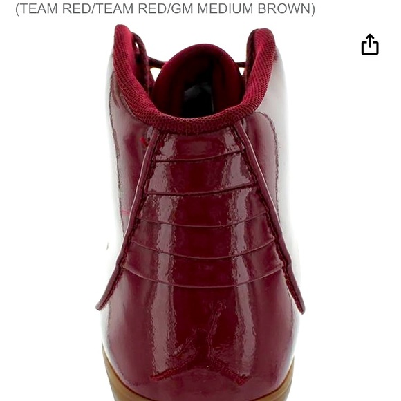 Air Jordan 9.5 Shoe Burgundy Patent Leather lace up Brown Rubber sole Excellent - Picture 3 of 6